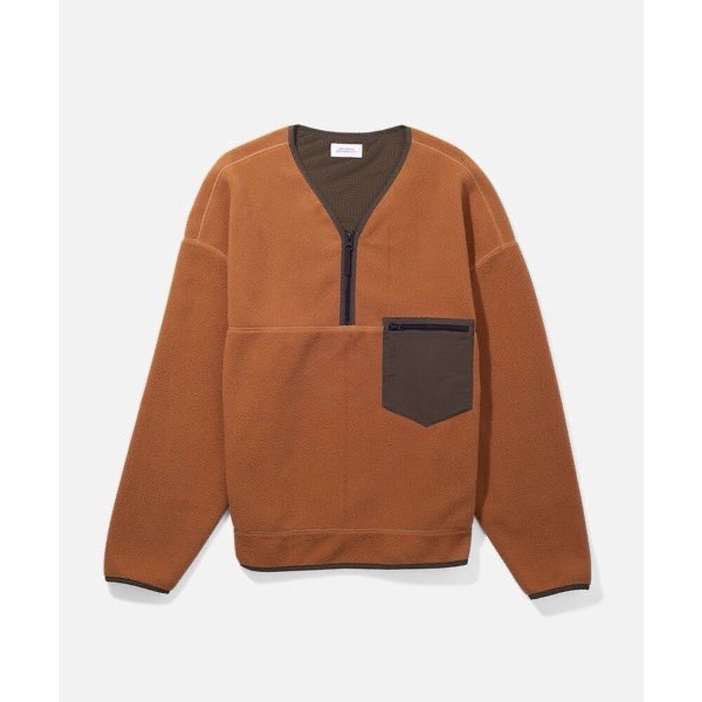 Saturdays New York City Astor Camel Brown Polar Fleece Half Zip Pullover XL